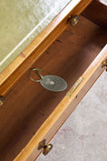 Load image into Gallery viewer, 19th Century Blonde Oak Lift-Top Desk with Green Leather Top
