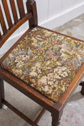 Load image into Gallery viewer, Antique English Oak Barley Twist Chair with Tapestry Seat
