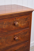 Load image into Gallery viewer, 19th Century Flamed Mahogany Two Over Three Chest
