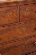 Load image into Gallery viewer, 19th Century Flamed Mahogany Two Over Three Chest

