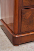 Load image into Gallery viewer, 19th Century Flamed Mahogany Two Over Three Chest
