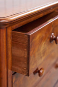 Load image into Gallery viewer, 19th Century Flamed Mahogany Two Over Three Chest
