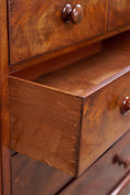 Load image into Gallery viewer, 19th Century Flamed Mahogany Two Over Three Chest
