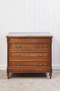 Load image into Gallery viewer, 19th Century French Secretary with Marble Top by CH Jeanselme
