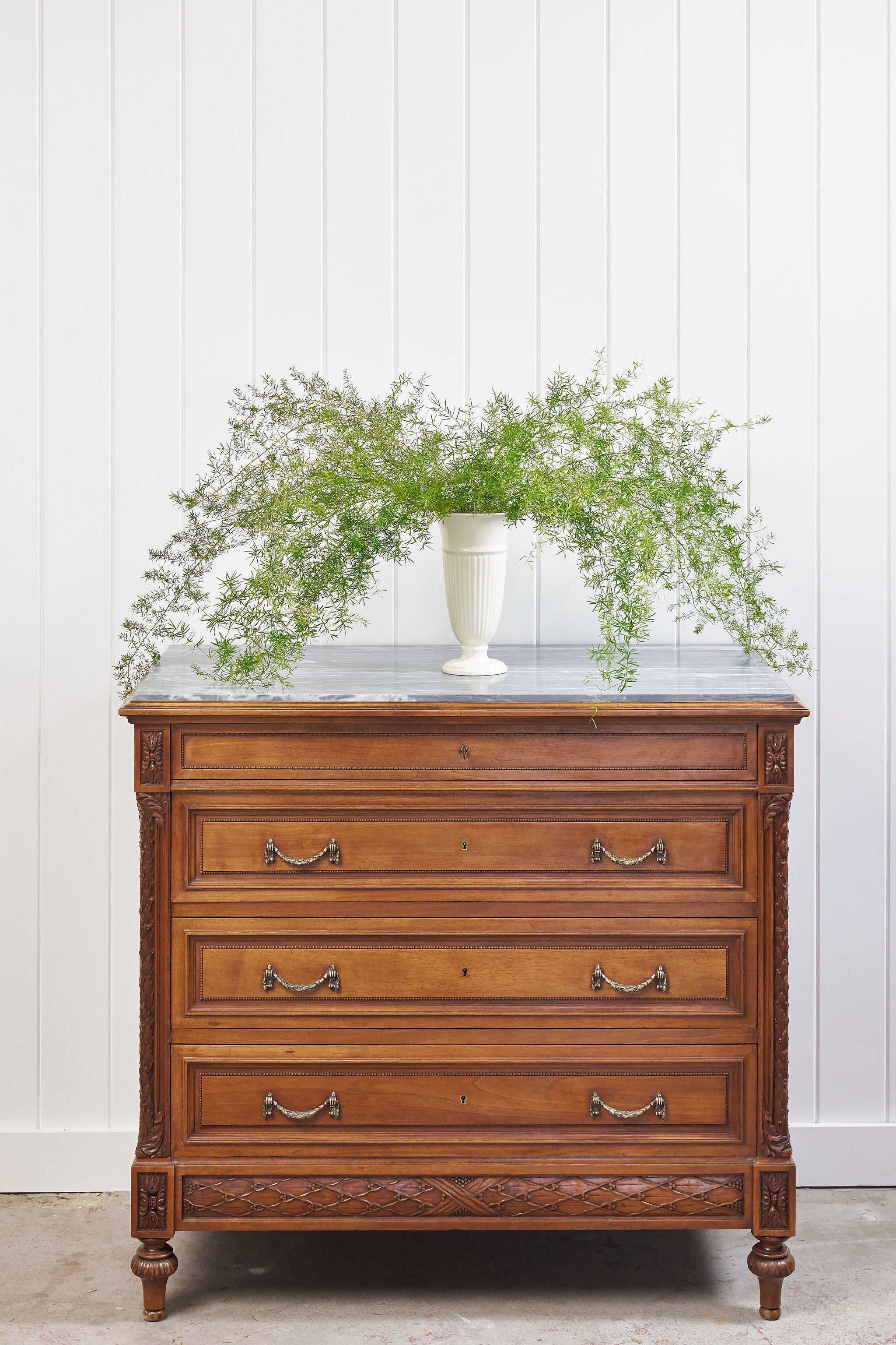 19th Century French Secretary with Marble Top by CH Jeanselme