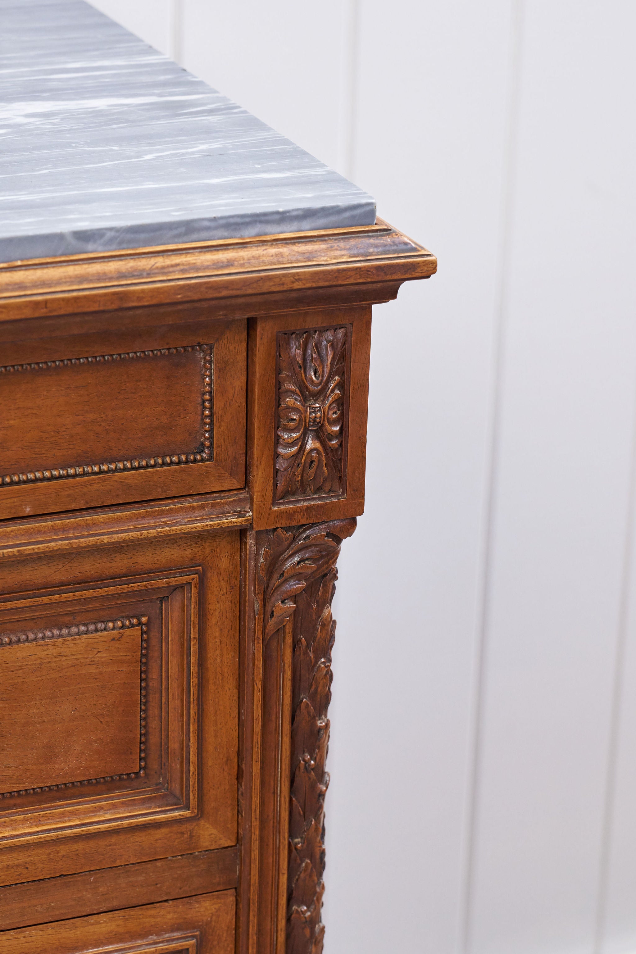 19th Century French Secretary with Marble Top by CH Jeanselme