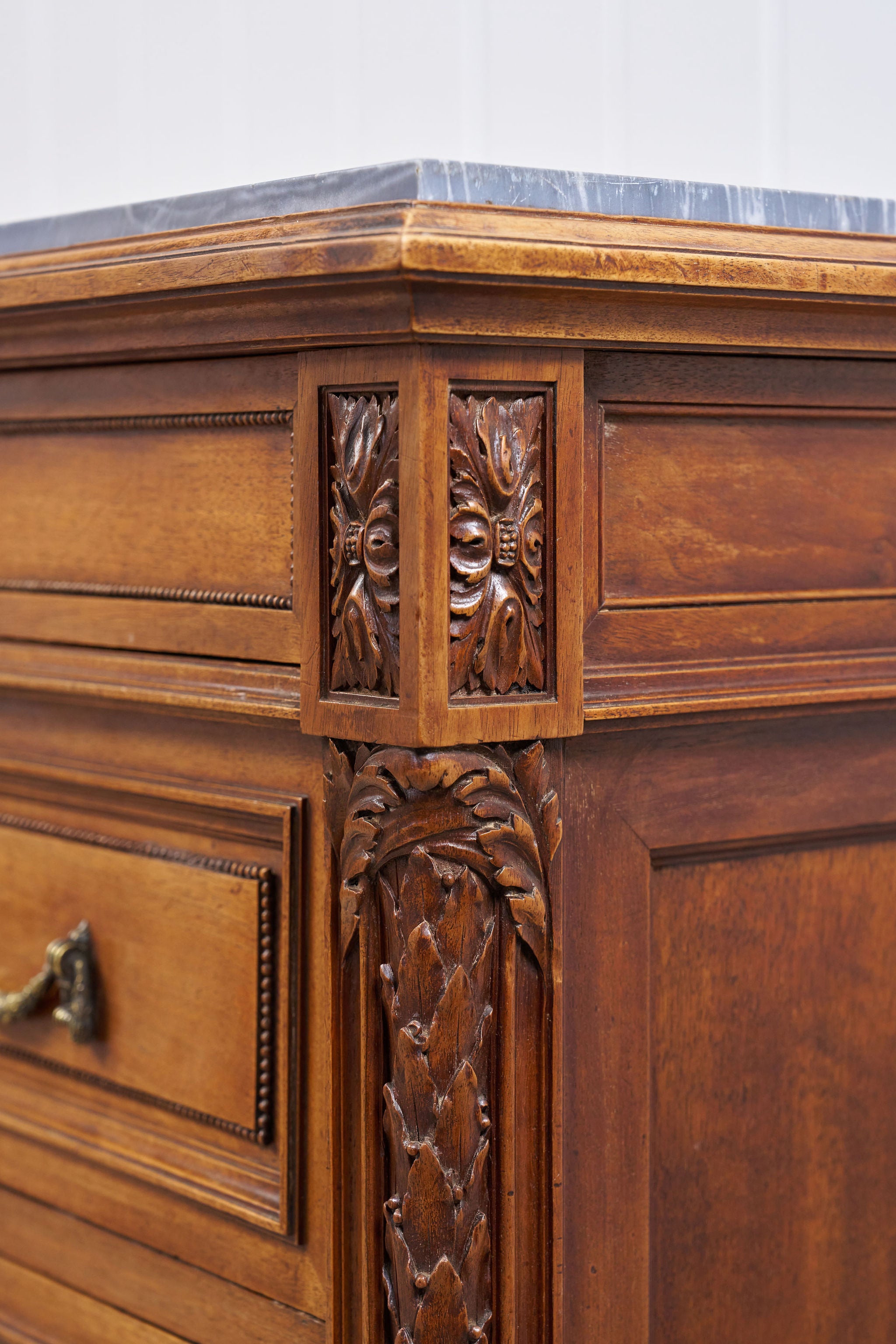 19th Century French Secretary with Marble Top by CH Jeanselme