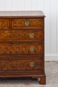 Load image into Gallery viewer, 18th Century Large English Oyster Cut Chest of Drawers on Bracket Feet
