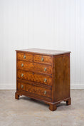 Load image into Gallery viewer, 18th Century Large English Oyster Cut Chest of Drawers on Bracket Feet
