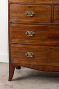 Load image into Gallery viewer, 19th Century Mahogany Bowfront Chest with Satinwood Inlay on Splay Feet (c. 1810)
