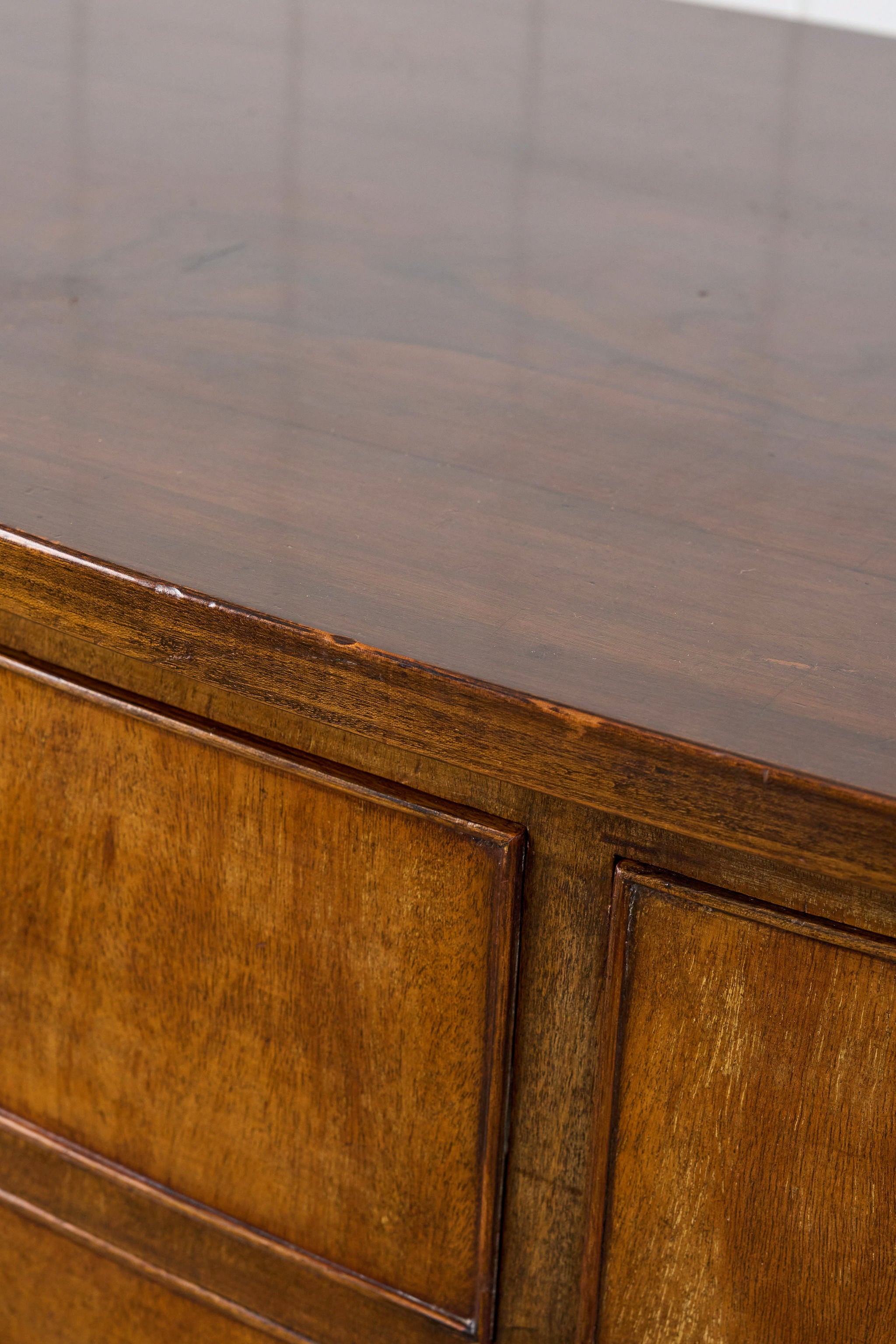 19th Century Mahogany Chest with Lion Head Pulls