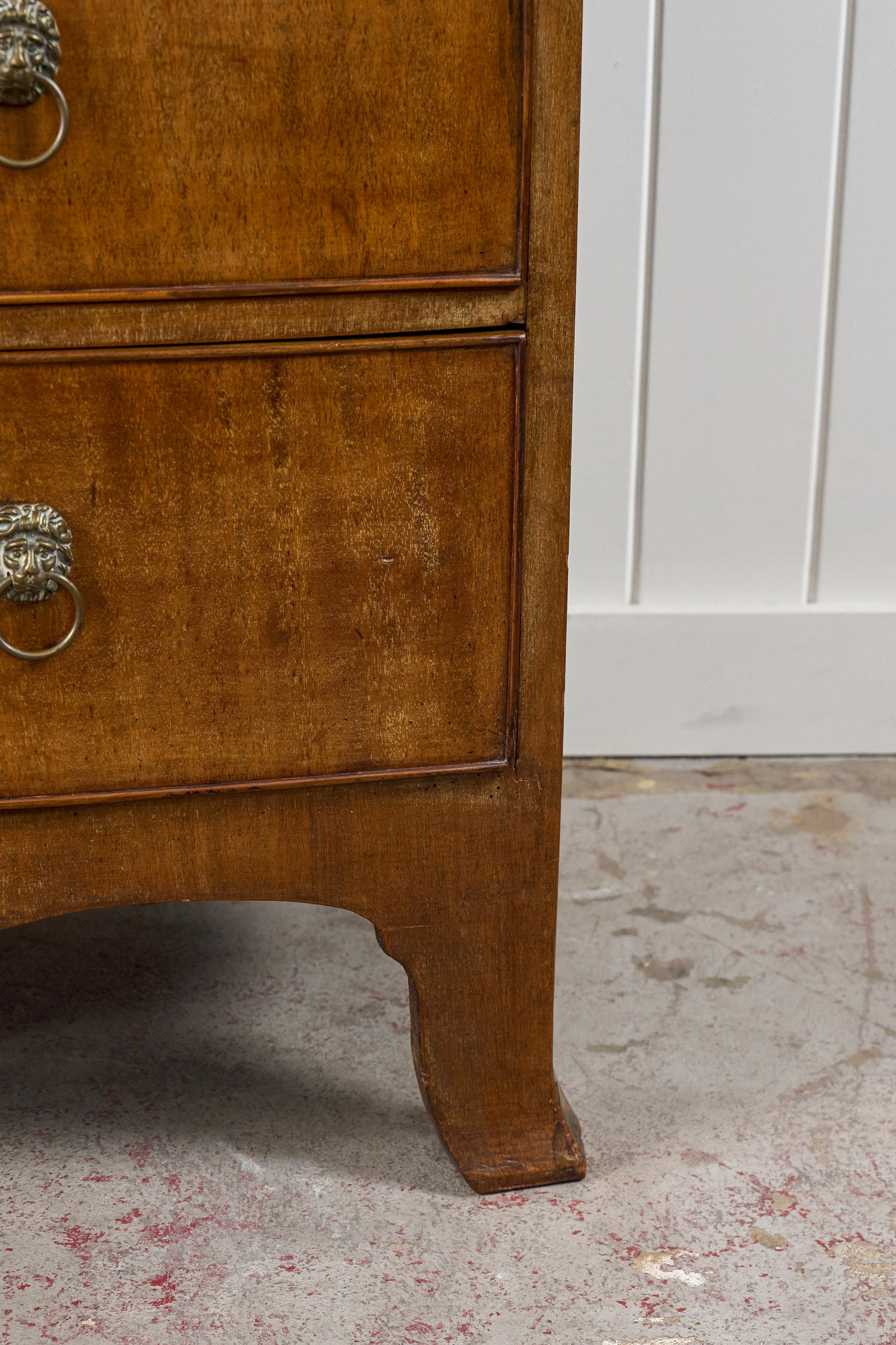 19th Century Mahogany Chest with Lion Head Pulls
