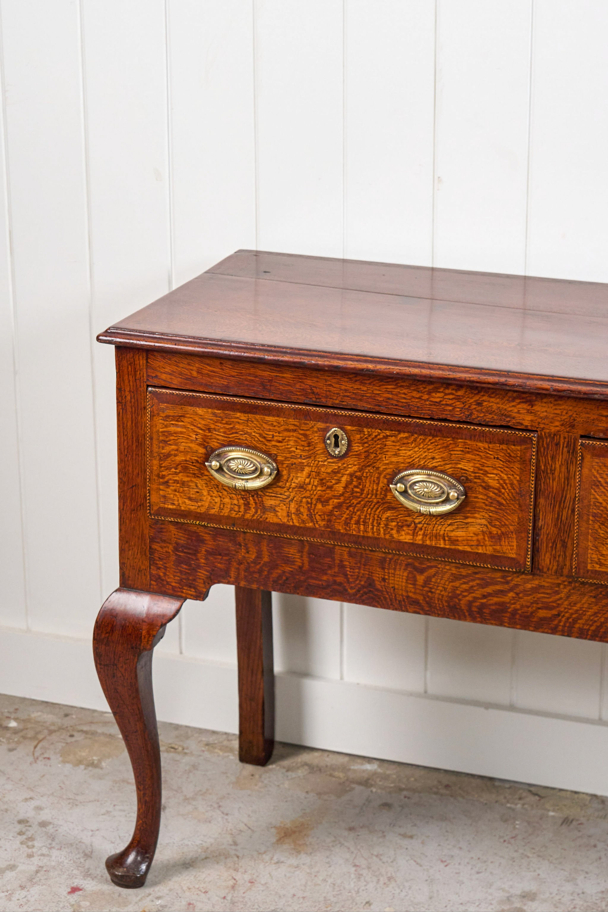 Late 18th Century Tiger Oak Dresser Base / Console (c. 1790)