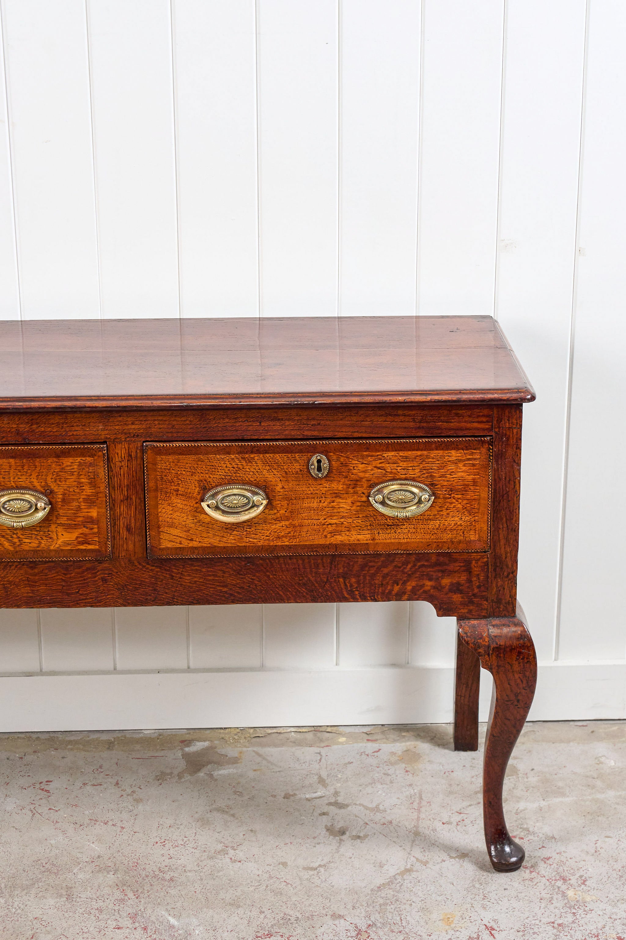 Late 18th Century Tiger Oak Dresser Base / Console (c. 1790)