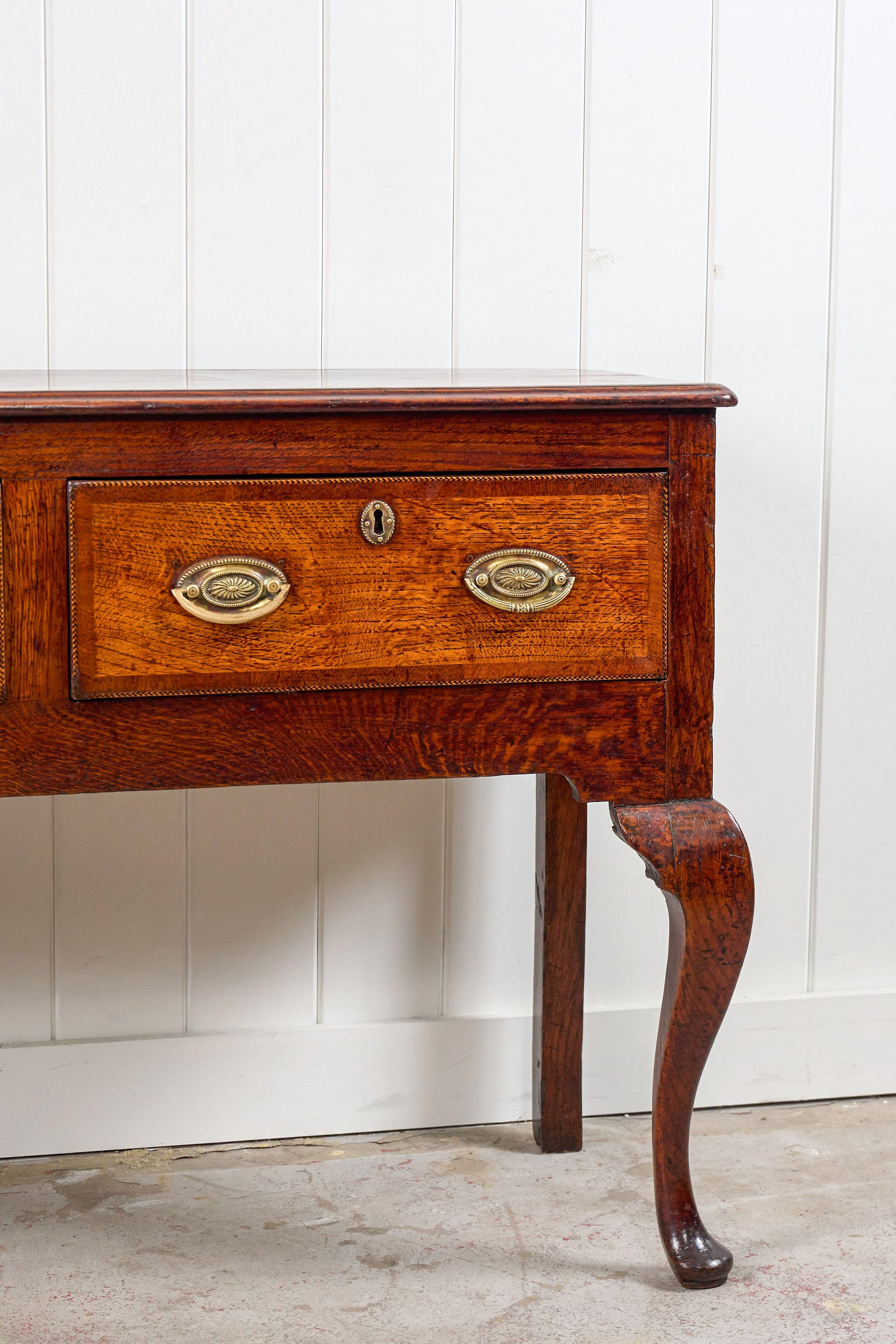 Late 18th Century Tiger Oak Dresser Base / Console (c. 1790)