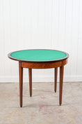 Load image into Gallery viewer, French Parquet Demilune Card Table (c. 1900)
