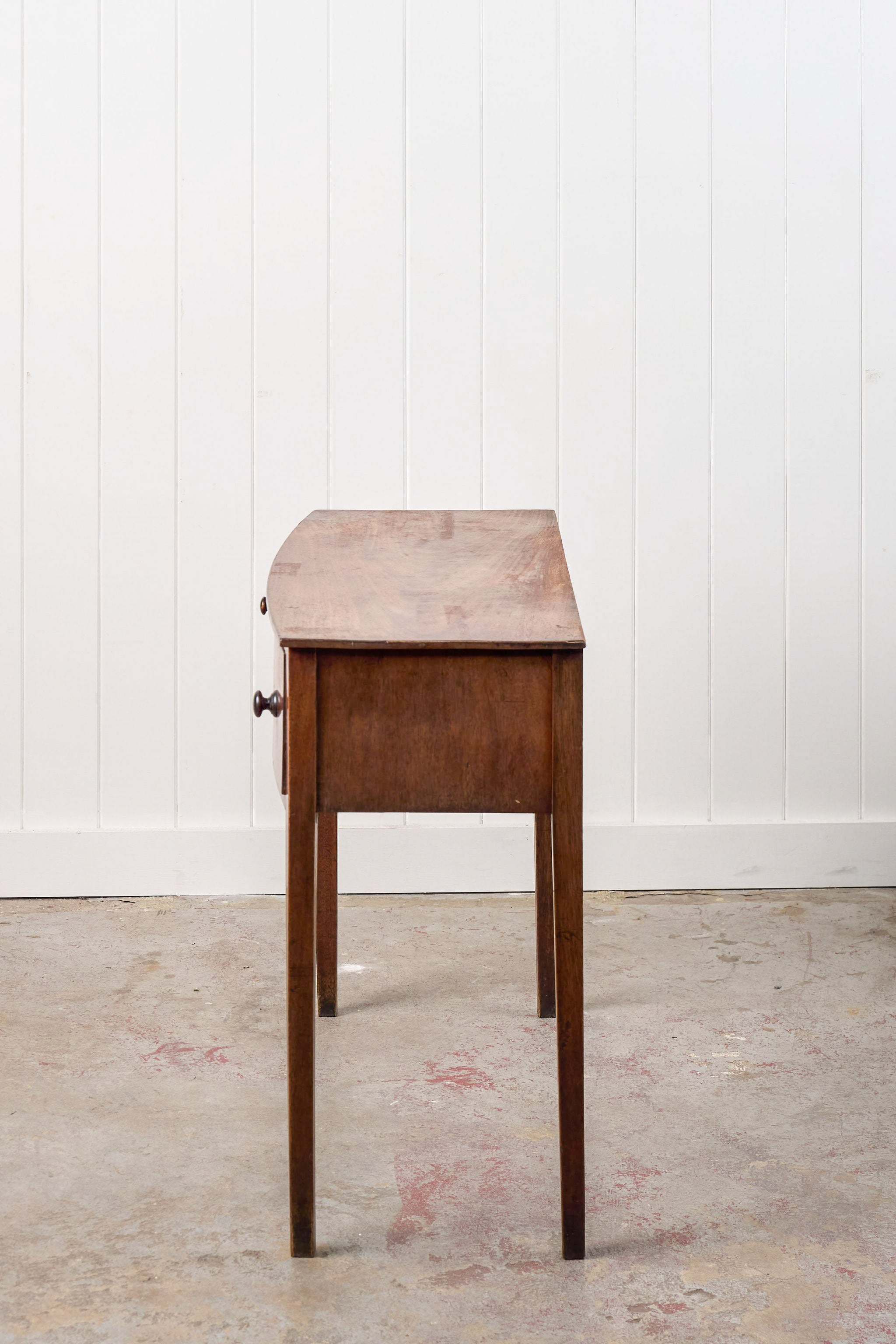 19th Century Three Drawer Mahogany Bowfront Dressing Table