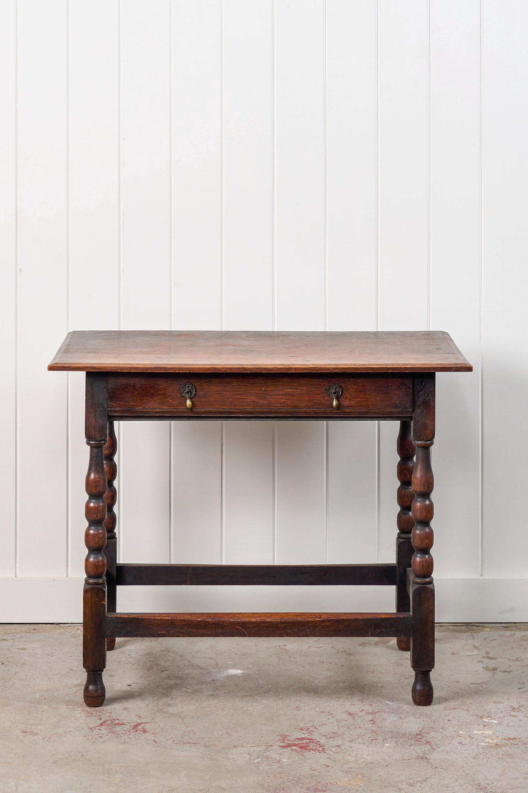19th Century Oak Bobbin Side Table
