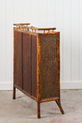 Load image into Gallery viewer, Antique Victorian Tiger Bamboo Glazed Bookcase Cabinet (c. 1870)
