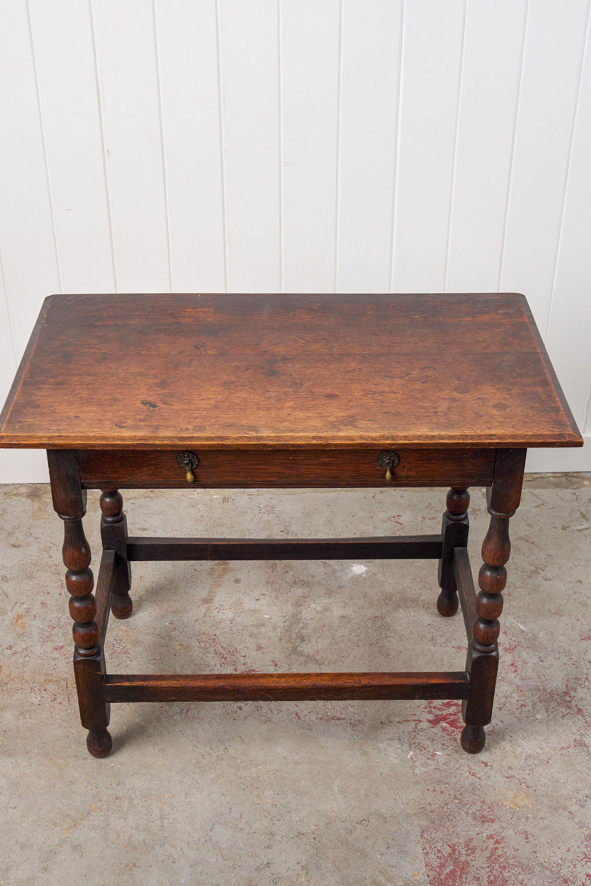 19th Century Oak Bobbin Side Table