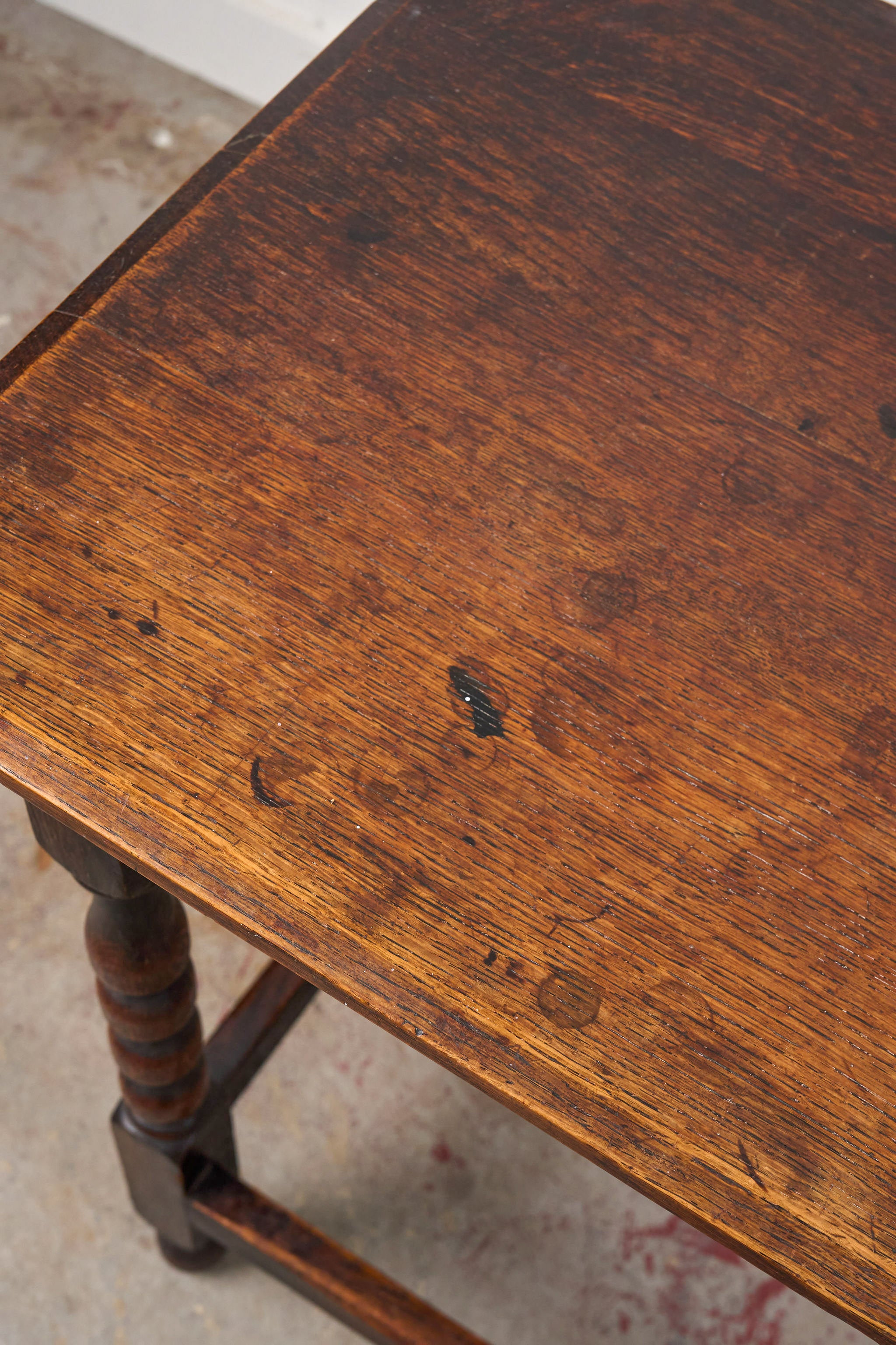19th Century Oak Bobbin Side Table