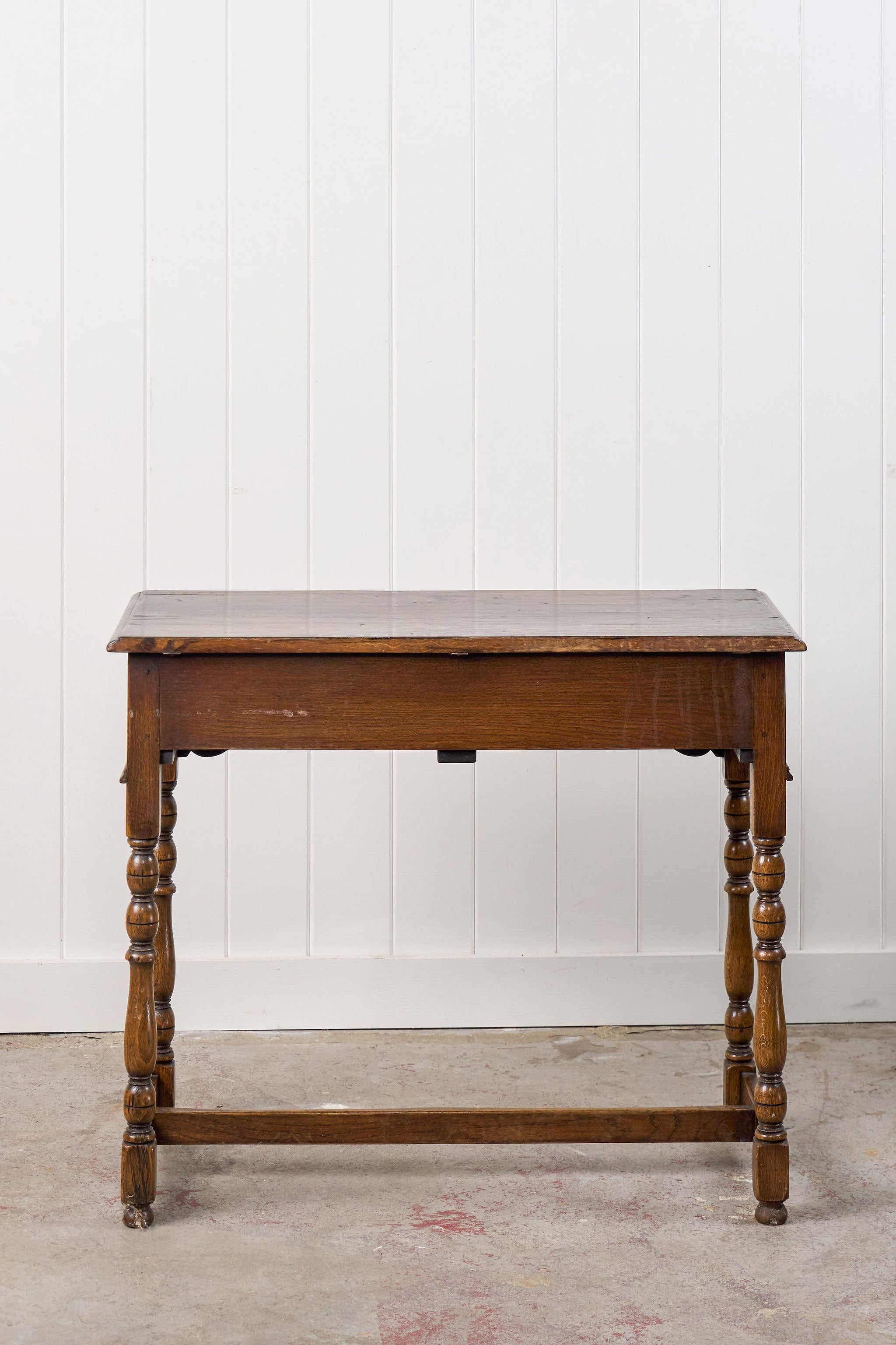 Oak Side Table with Two Drawers