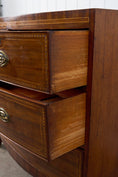 Load image into Gallery viewer, 19th Century Mahogany Bowfront Chest with Satinwood Inlay on Splay Feet (c. 1810)
