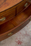 Load image into Gallery viewer, 19th Century Mahogany Bowfront Chest with Satinwood Inlay on Splay Feet (c. 1810)
