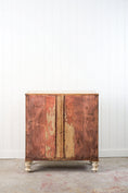 Load image into Gallery viewer, 19th Century Victorian Two Over Three Painted Pine Chest with Blue Accents
