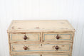 Load image into Gallery viewer, 19th Century Victorian Two Over Three Painted Pine Chest with Blue Accents
