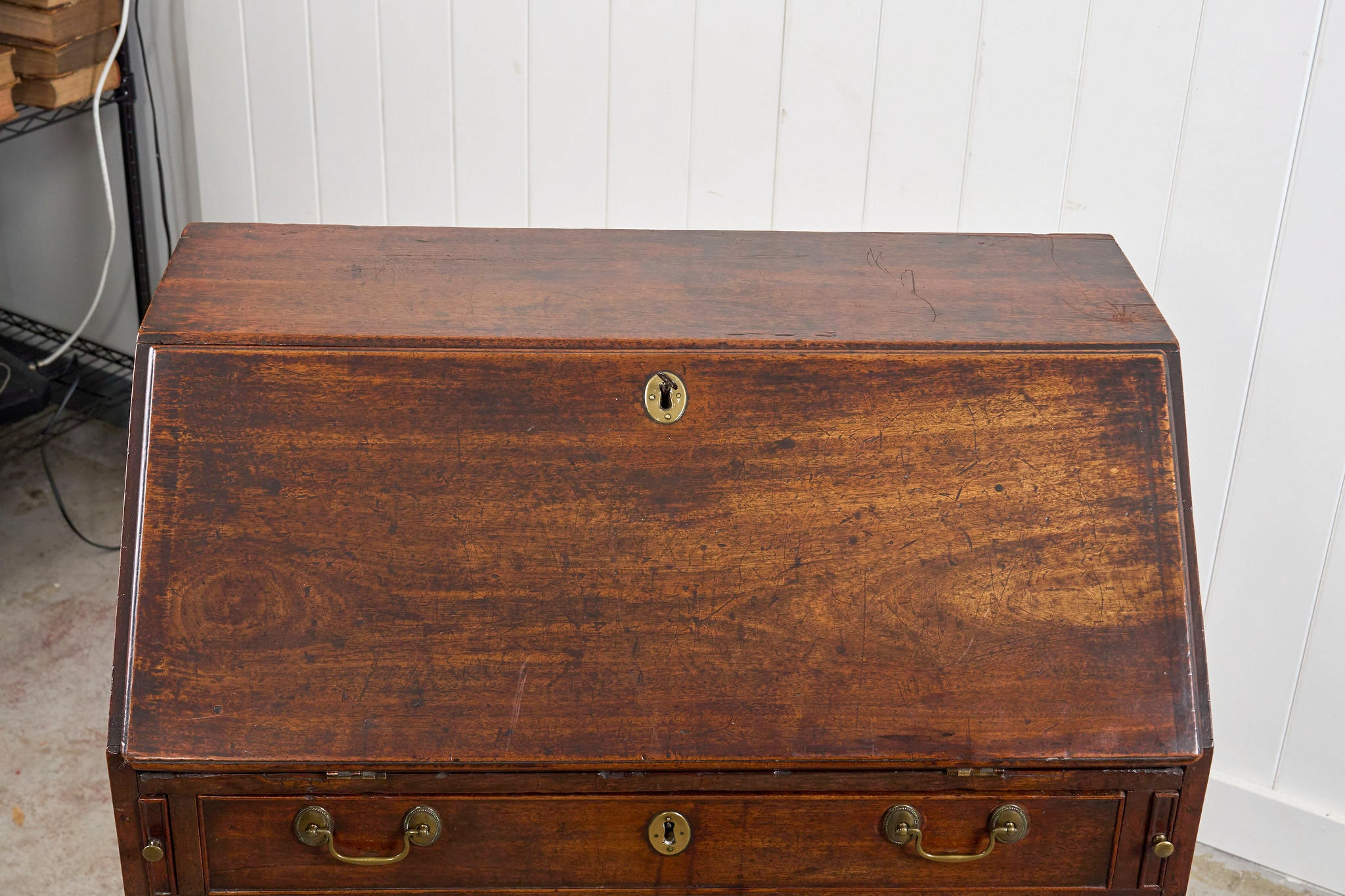 George III Mahogany Bureau with Working Key (c. 1780)