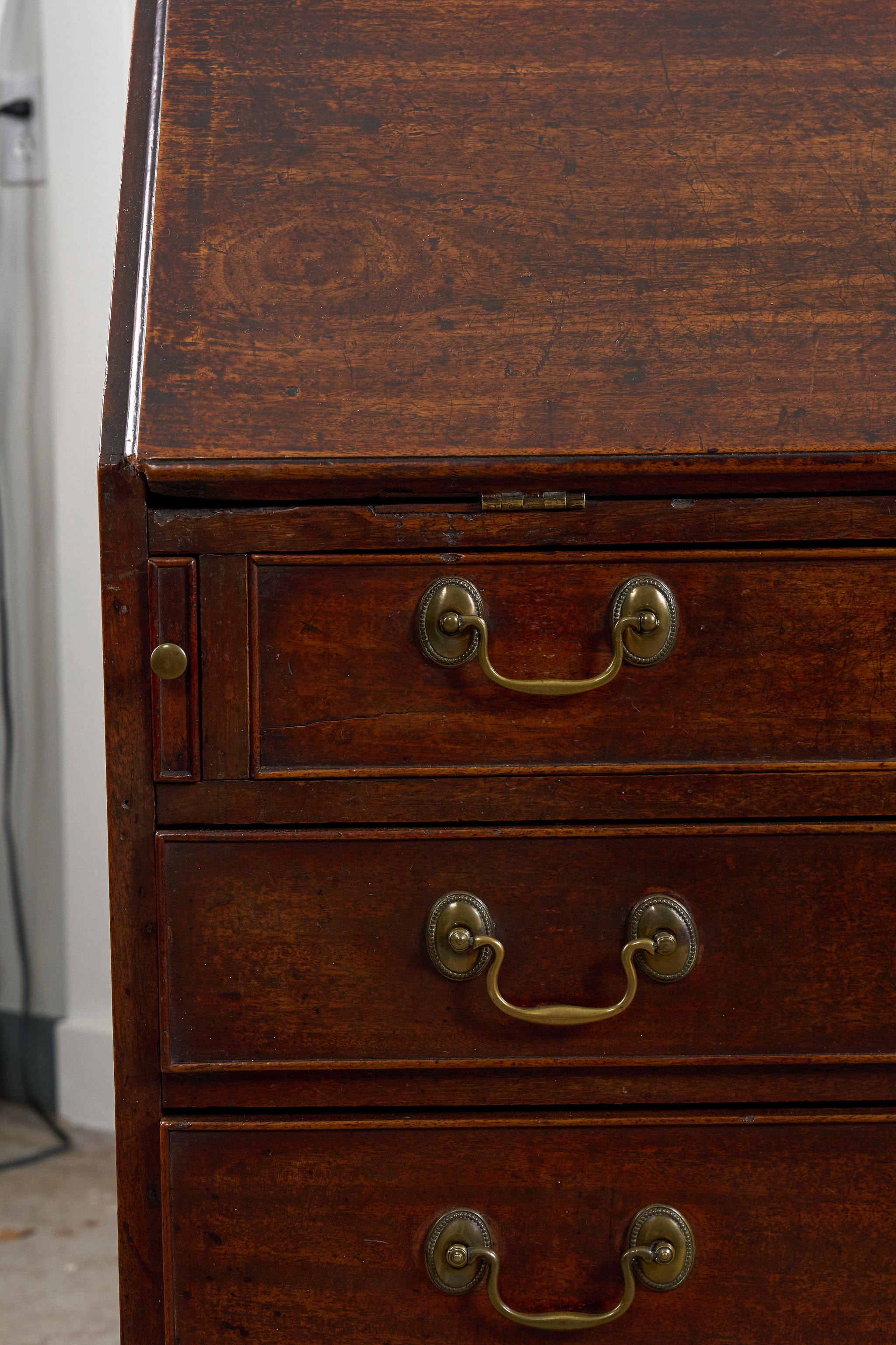 George III Mahogany Bureau with Working Key (c. 1780)