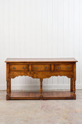 Load image into Gallery viewer, 19th Century English Oak Dresser Base/Console With Scalloped Apron
