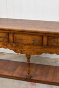 Load image into Gallery viewer, 19th Century English Oak Dresser Base/Console With Scalloped Apron

