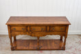Load image into Gallery viewer, 19th Century English Oak Dresser Base/Console With Scalloped Apron
