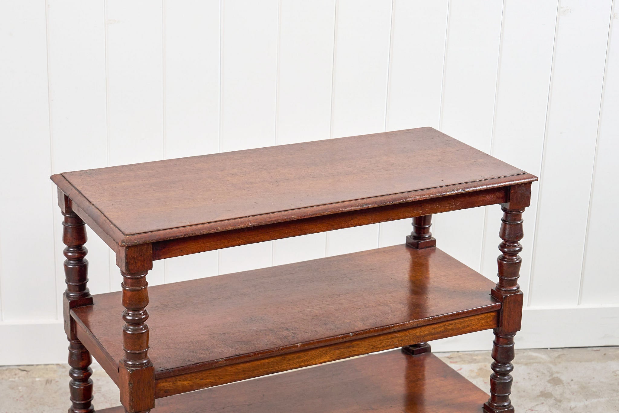 19th Century English Mahogany Trolley on Casters