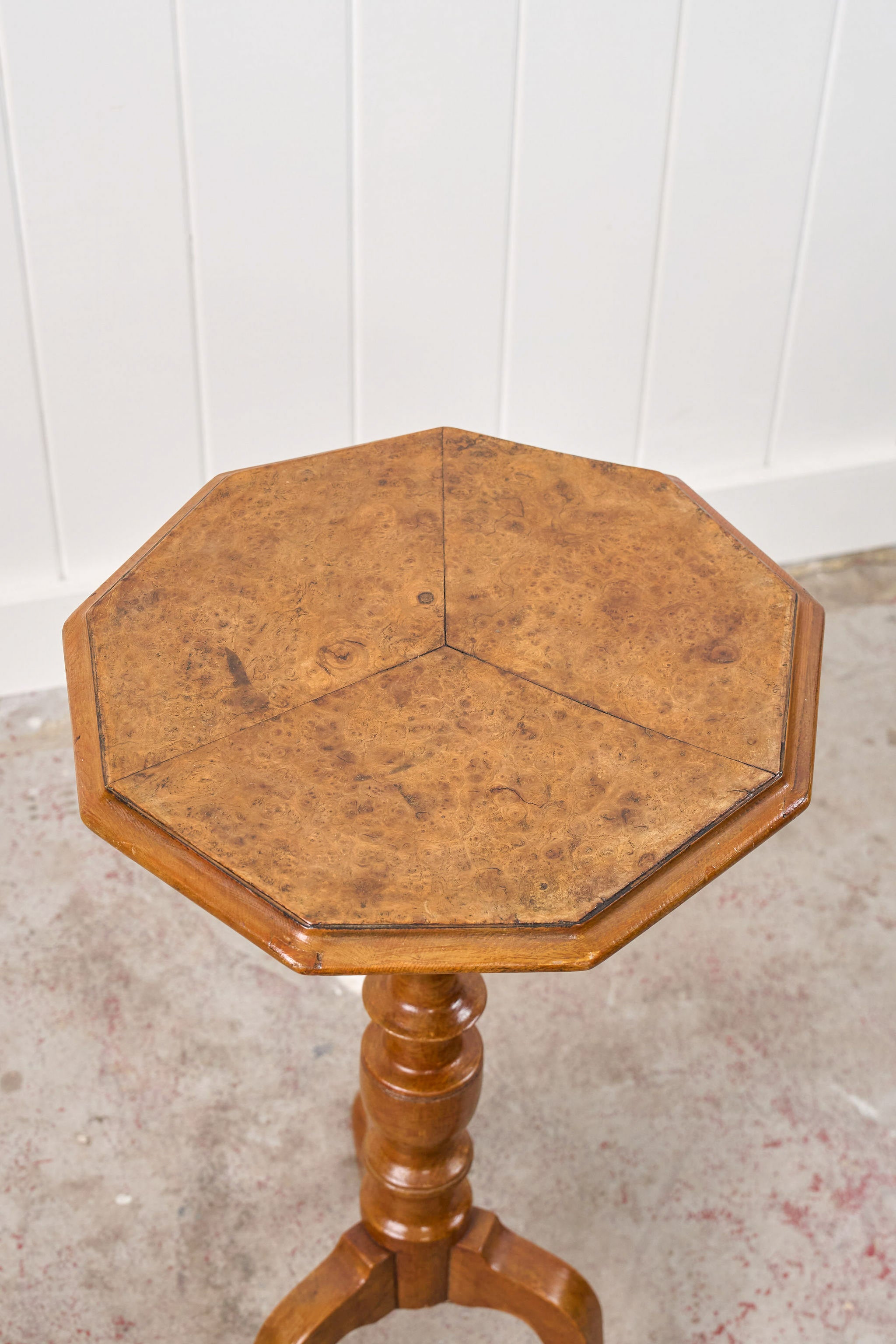 Burl Maple Octagon Table