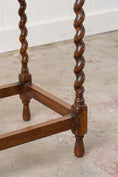 Load image into Gallery viewer, Honey Oak Tiger Barley Twist Table w/ Scallop Edge
