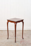 Load image into Gallery viewer, Square Mahogany Scallop Side Table with Padded Feet
