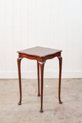 Load image into Gallery viewer, Square Mahogany Scallop Side Table with Padded Feet
