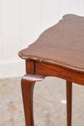 Load image into Gallery viewer, Square Mahogany Scallop Side Table with Padded Feet
