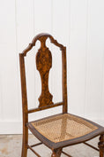 Load image into Gallery viewer, PAIR 19th Century Burl Walnut Hand Tied Cane Seat Chairs
