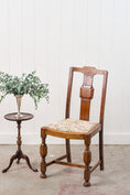 Load image into Gallery viewer, Antique English Oak Carved Back Chair
