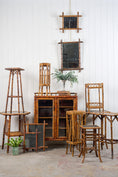 Load image into Gallery viewer, Antique Victorian Tiger Bamboo Glazed Bookcase Cabinet (c. 1870)
