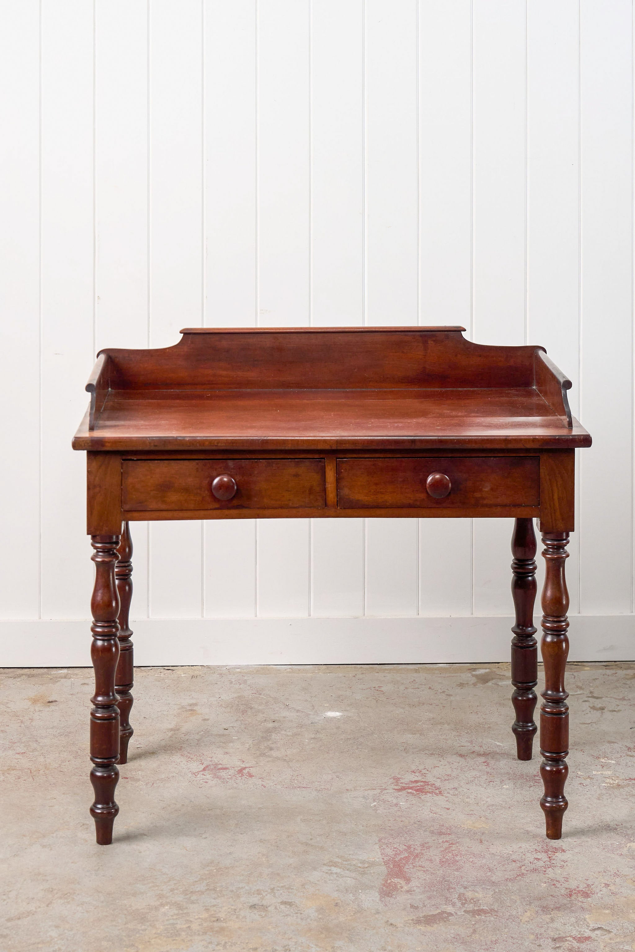 19th Century 2-Drawer Mahogany Desk/Wash Stand