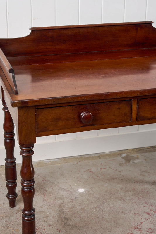 19th Century 2-Drawer Mahogany Desk/Wash Stand