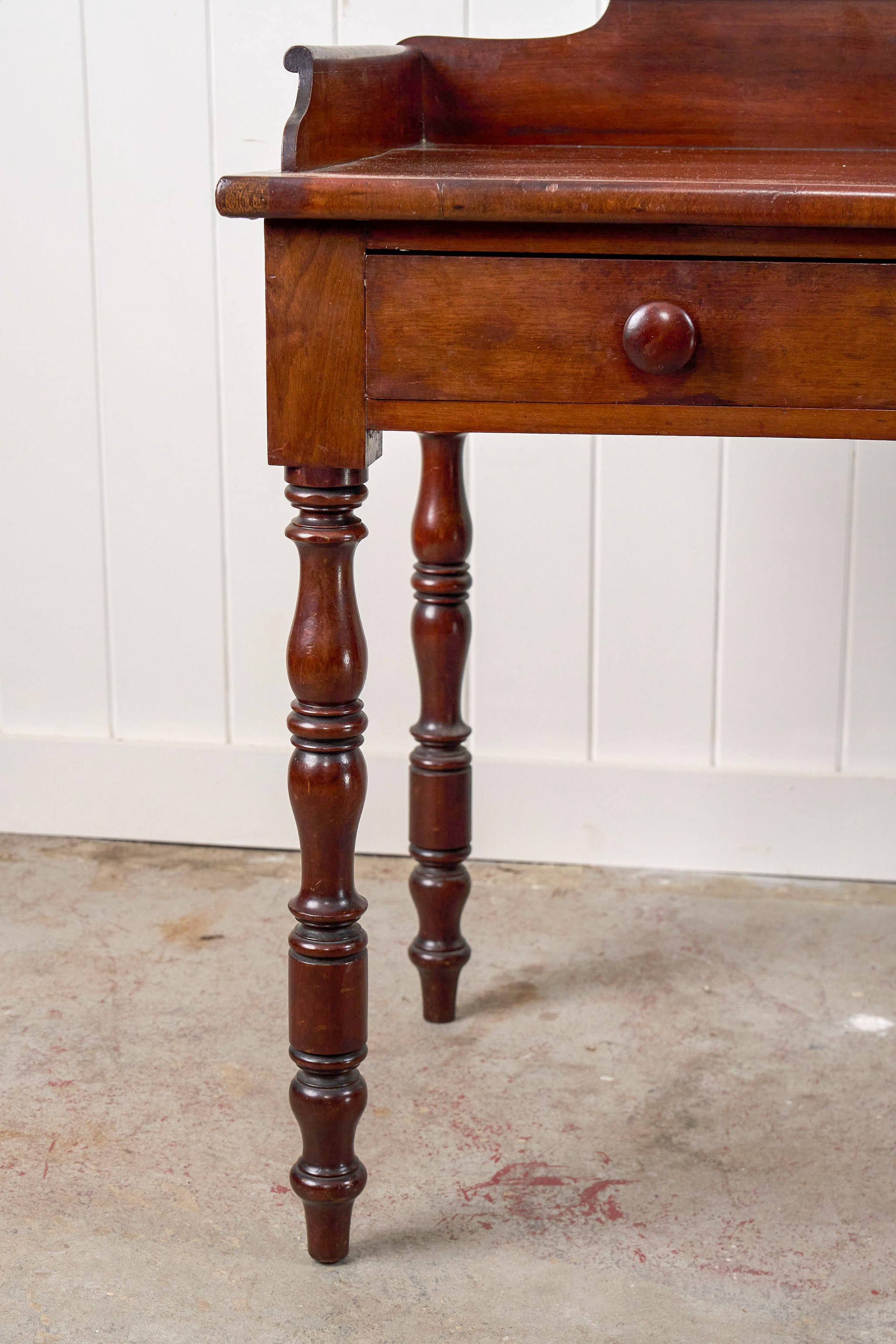 19th Century 2-Drawer Mahogany Desk/Wash Stand