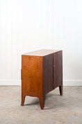 Load image into Gallery viewer, 19th Century Mahogany Bowfront Chest with Satinwood Inlay on Splay Feet (c. 1810)

