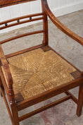 Load image into Gallery viewer, SINGLE 19th Century Ash and Elm Rush Armchair
