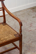 Load image into Gallery viewer, SINGLE 19th Century Ash and Elm Rush Armchair
